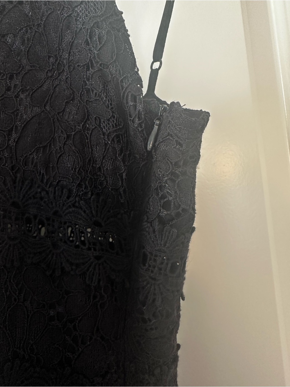 Black Lace Strapless Evening Dress Whimsigoth Witchy Date Night Cocktail Party - Picture 4 of 11